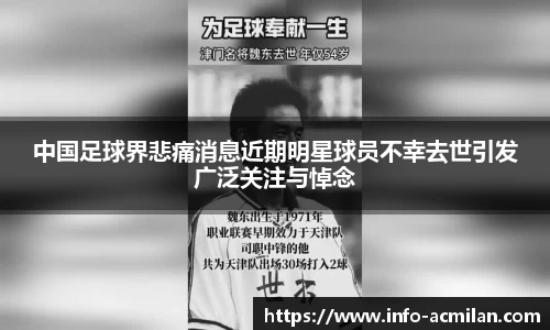 中国足球界悲痛消息近期明星球员不幸去世引发广泛关注与悼念